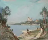 Marian Mokwa, Pejzaż z kościołem