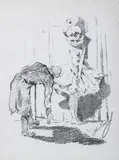 Sobiesław Bystrzycki, Ukłon, litografia, papier