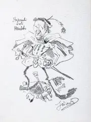 Sobiesław Bystrzycki, Leon Stępowski w roli Hamleta, litografia, papier