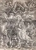 Maria Królowa Aniołów (Maria als Koenigen der Engel), XVIII w. by Albrecht Durer, drzeworyt, papier żeberkowy, sold Jun 2016