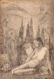Ludwik Misky, Akt, akwaforta, papier