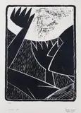 Modlitwa do słońca, 1919 r. by Stefan Szmaj, 1919, linoryt, papier, 25, sold Jun 2016