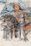 Antoni Suchanek, Sternik, pastel, papier
