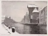 Stanisław Szwarc, Gdańsk I, litografia, papier