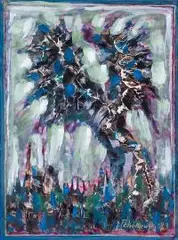 Kompozycja, 1983 r. by Jerzy Tchorzewski, 1983, akwarela/gwasz, papier, 45, sold Jun 2016