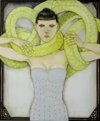 Viola Głowacka, White mamba, 2016, 2016, tempera, płótno