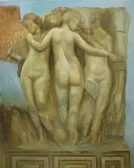 Trzy gracje, 2016 by Łukasz Gierlak, 2016, olej, płótno, sold Jun 2016