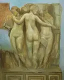 Łukasz Gierlak, Trzy gracje, 2016, 2016, olej, płótno
