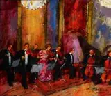 Witold Pałka, Orkiestra, olej, płótno