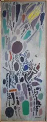 Janina Kraupe-Świderska, Wieczorne rytmy, olej, płótno