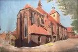 Janusz Witwicki, Fara w Grudziądzu, 1934 r., 1934, gwasz, papier