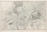 Auguste-Henri Dufour Charles Dyonnet, Plan de la ville de Dantzig et de ses environs, Plan Gdańska i okolic, Paryż, 1845-1862 staloryt, wym. arkusza 27