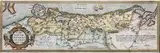 Abraham Ortelius, Pomeraniae Wandalicae regionis typ., Mapa Pomorza, pochodząca z dzieła ?Theatrum orbis terrarum?, Antwerpia, 1573-1612; miedzioryt kolorowany