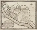 Erik J. Dahlberg, Delineatio Geometrica Arcis et Civitatis Marienburgensis in Borussia?, Plan oblężenia Malborka przez wojska szwedzkie w czasie Potopu z lat 1656-1660. Rycina pochodząca z dzieła S. Pufendorfa ?De Rebus a Carolo Gustavo??, Norymberga, 1696 r., miedzioryt, 25