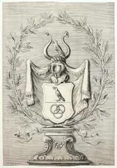 Andreas Stech, Herb rodu Engelke, miedzioryt, wym. arkusza 29