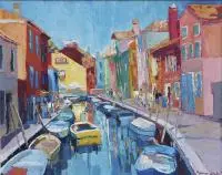 Roman Gruszecki, Burano, 2015, 2015, olej, płótno