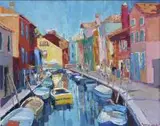 Roman Gruszecki, Burano, 2015, 2015, olej, płótno