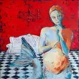 Brzemienna, 2016 by Sylwia Mużyło-Bajsarowicz, 2016, olej, płótno, sold May 2016