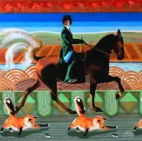 Anna Malinowska, Lisy, 2009, 2009, tempera kazeinowa, płótno
