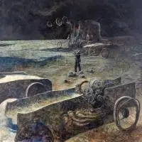 Norman Leto, Start, 2002, 2002, olej, płyta pilśniowa