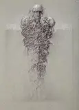 Bogdan Wiśniewski, Explozja oka (prawego), 1997, 1997, ołówek, kredka, karton