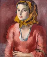 Adrien Holy, Portret kobiety, lata 1930?40., olej, płótno, 65