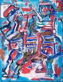 Eugeniusz Markowski, Postacie, gwasz, tempera (?), papier