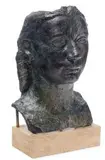 Portret córki Jolanty, lata 1960-70. by Stanisław Horno-Popławski, brąz patynowany, wym. 38, sold May 2016