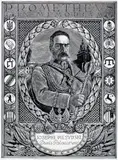 Wassili Masjutin, Portret Józefa Piłsudskiego jako twórcy ruchu prometejskiego, 1935 r., 1935, drzeworyt