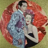 Monika Wyłoga, Tony & Eleanor, 2015/16, akryl, brokat, płótno