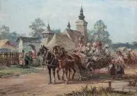 Władysław Chmieliński, Zaprzęg, olej, płótno
