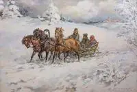 Edward Pierzynski, Zaprzeg, olej, płótno