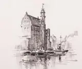 Antoni Suchanek, Wieża Domu Przyrodników, węgiel, papier, 18