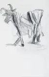 Jerzy Panek, Krowa, ołówek, papier