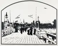 Łukasz Szajna, Sopot - Molo, tusz, offset, papier