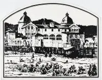 Łukasz Szajna, Sopot kąpielisko, 1989 r., 1989, tusz, offset, papier