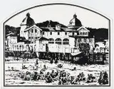 Łukasz Szajna, Sopot kąpielisko, 1989 r., 1989, tusz, offset, papier
