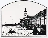 Łukasz Szajna, Sopot - plaża , 1989 r., 1989, tusz, offset, papier