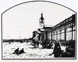Łukasz Szajna, Sopot - plaża , 1989 r., 1989, tusz, offset, papier