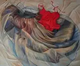 Anna Cichoń, Bez tytułu z cyklu "Kręgi sukien, wstrzymany pęd...", 2014-2015, olej, płótno