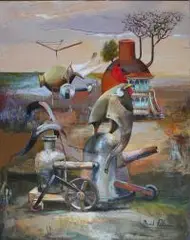 David Pataraia, Szerekilebi (Zwariowany), 2012, 2012, olej, płótno