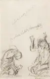 Jan Matejko, Szkic do okna nad ołtarzem głównym katedry przemyskiej, ołówek, papier