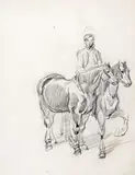Piotr Michałowski, Studium koni z jeźdźcem, ok. 1835 r.