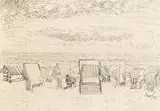 Władysław Brzosko, Na plaży w Sopocie, 1951 r.