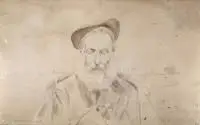 Jacek Malczewski, Portret Żyda, ołówek, sepia, papier, 25