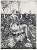 Ryszard Stryjec, Huśtawka, 1986 r., 1986, akwaforta, papier, 42
