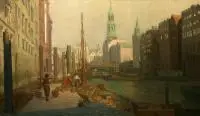 Paul Storm, Hamburg, 1913 r., 1913, olej, płótno, 81