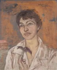 Wlastimil Hofman, Portret kobiety, olej, płyta