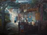 P.H. Wacker, Procesja, olej, płótno