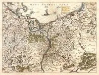 Matthäus Merian, Pomerania, Mapa Pomorza wzorowana na mapie Eilhardusa Lubinusa z 1618 r., zamieszczona w dziele M. Meriana ?Theatrum Europaeum?, Frankfurt nad Menem, 1633-1738, miedzioryt kolorowany, 19